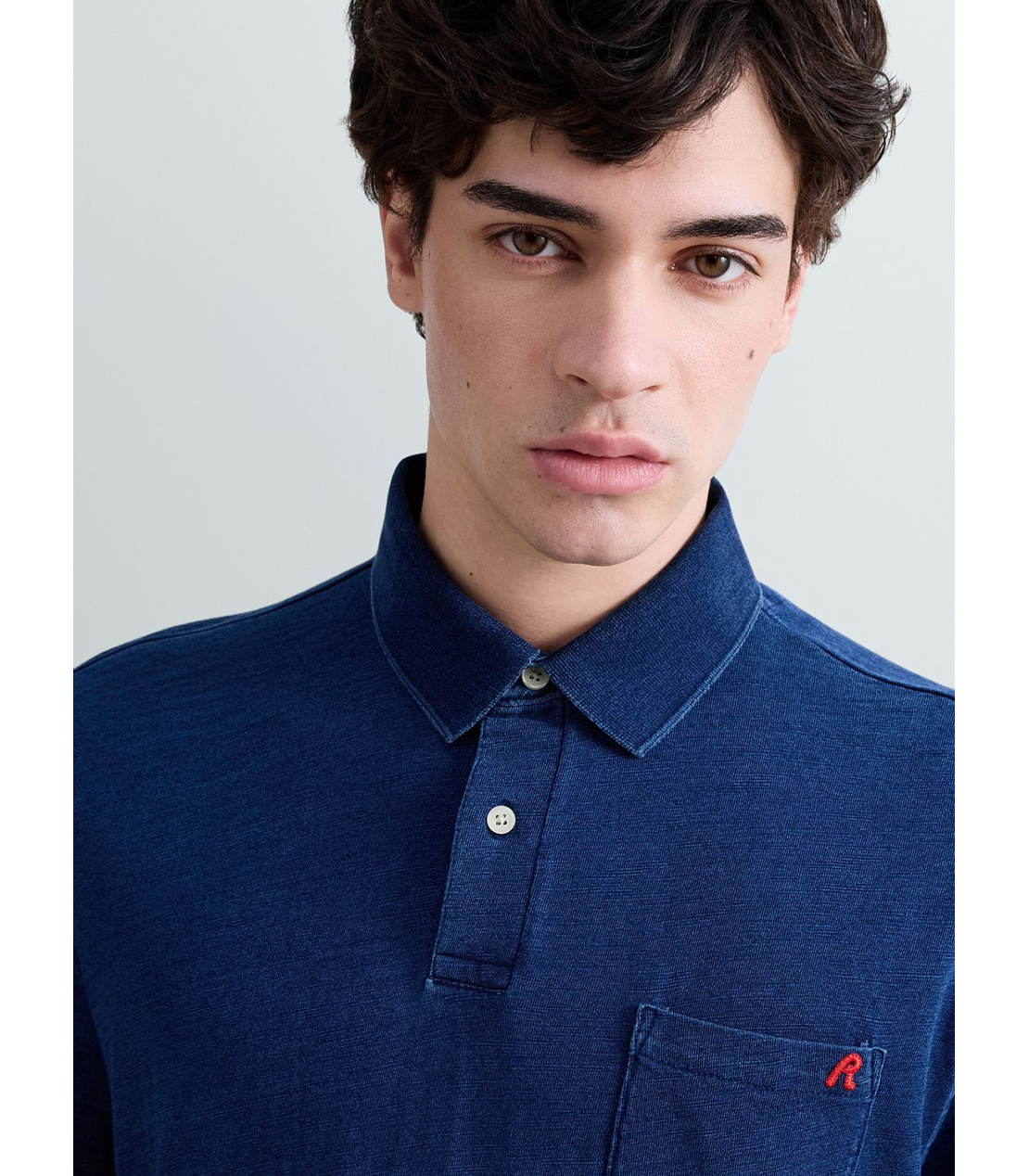 デニムウォッシュポロシャツ 詳細画像 インディゴ 6